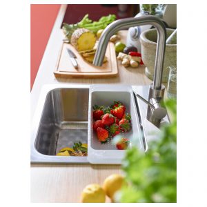 آبکش سینک خاکستری رنگ مدل GRUNDVATTNET